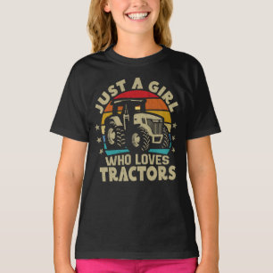 Cool Tractor Lover Gewoon Een Meisje Die Van Tract T-shirt