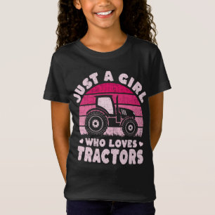 Cool Tractor Lover Gewoon Een Meisje Die Van Tract T-shirt