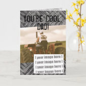 Cool Tractor Vaderdag Kaart: Voeg uw foto toe Kaart (Gele Bloem)