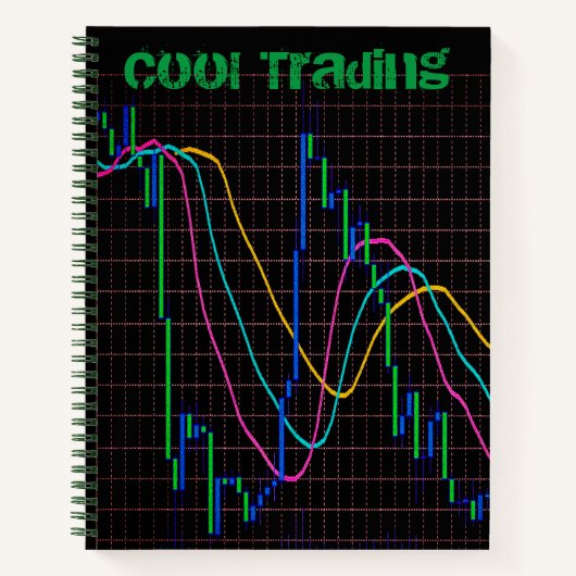 Cool Trading Candlestick Grafiek Stock Market Notitieboek (Voorkant)