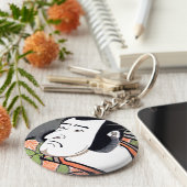 Cool Traditional Oriental Japanse Samurai tattoo Sleutelhanger (Zijkant)