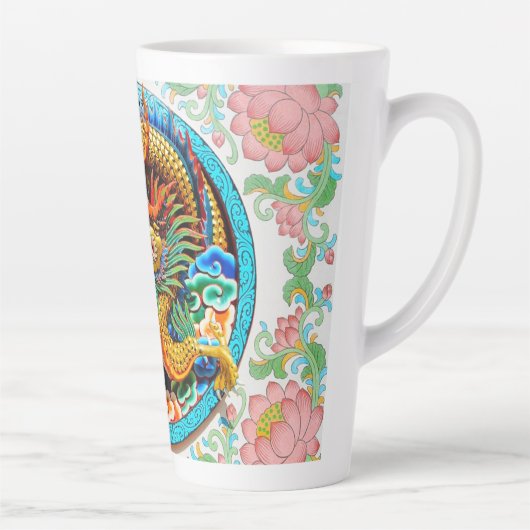 Cool Traditionele japanese orientale drakenhoutkun Latte Mok (Rechts)