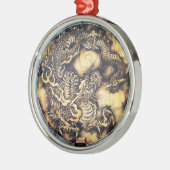 Cool Traditionele japanese orientale drakenhoutkun Metalen Ornament (Links)