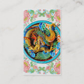 Cool Traditionele japanese orientale drakenhoutkun Visitekaartje (Achterkant)