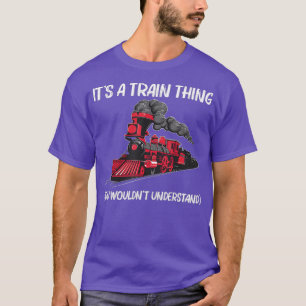 Cool Train Gift for Men Women Railroad Public T-shirt