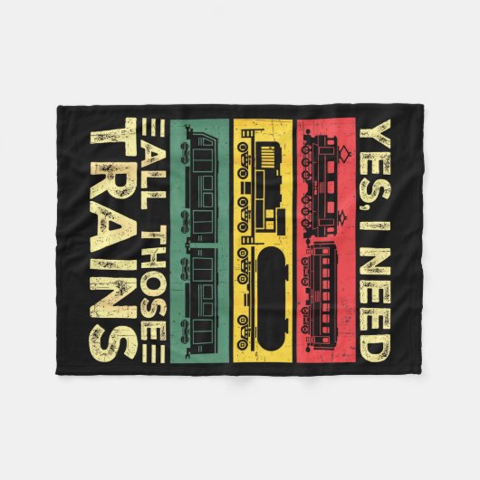 Cool Train Model Funny Train Railroad  Fleece Deken (Voorkant (Horizontaal))