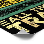 Cool Train Model Funny Train Railroad  Poster (Hoek)