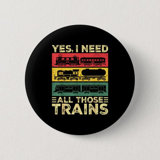 Cool Train Model Funny Train Railroad  Ronde Button 5,7 Cm (Voorkant)