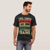 Cool Train Model Funny Train Railroad  T-shirt (Voorkant volledig)