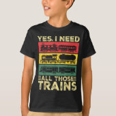 Cool Train Model Funny Train Railroad  T-shirt (Voorkant)