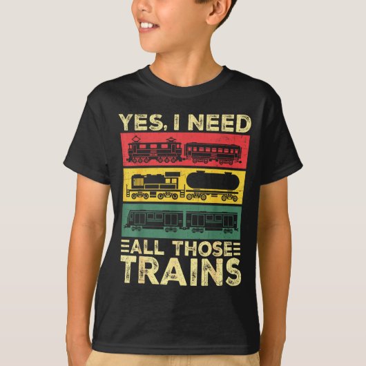 Cool Train Model Funny Train Railroad  T-shirt (Voorkant)