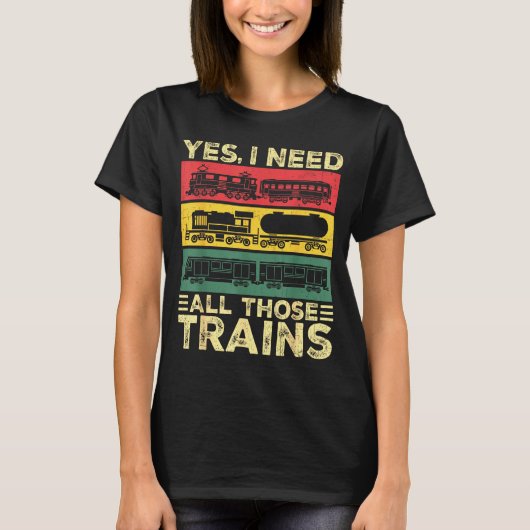 Cool Train Model Funny Train Railroad  T-shirt (Voorkant)