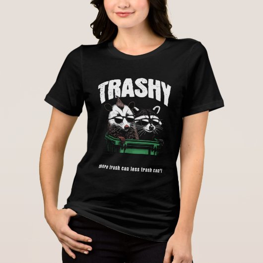 Cool Trash Panda and  Opossum for raccoon lovers Tri-Blend Shirt (Voorkant)