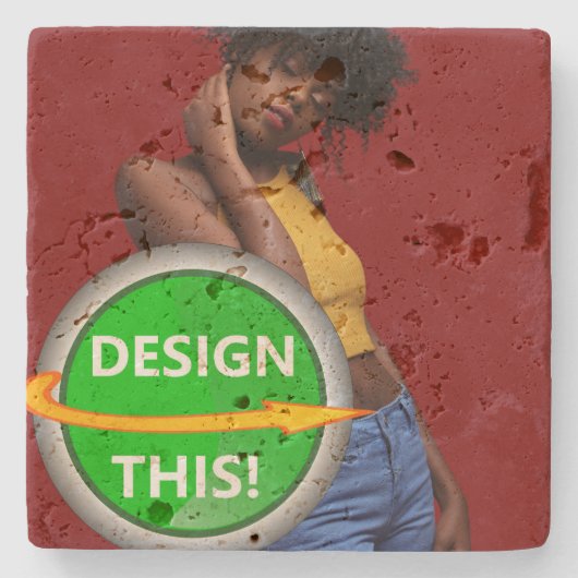 COOL! Travertijn Stone Onderzetters - Custom (Voorkant)