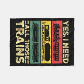 Cool treinmodel grappige trein spoorweg  fleece deken (Voorkant (Horizontaal))
