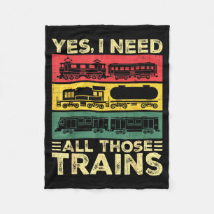 Cool treinmodel grappige trein spoorweg fleece deken