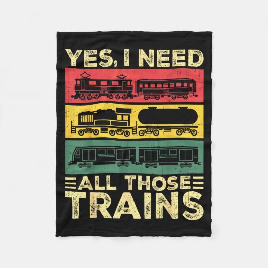 Cool treinmodel grappige trein spoorweg  fleece deken (Voorkant)