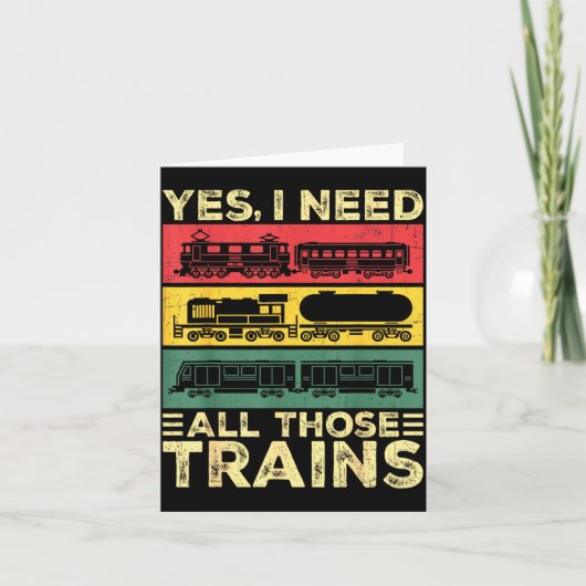 Cool treinmodel grappige trein spoorweg  kaart (Voorkant)