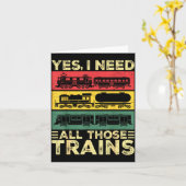 Cool treinmodel grappige trein spoorweg  kaart (Gele Bloem)
