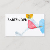Cool Trendy Bartender Visitekaartjes (Voorkant)