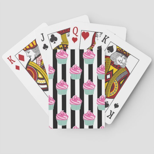 Cool Trendy Black en Wite Pokerkaarten (Achterkant)