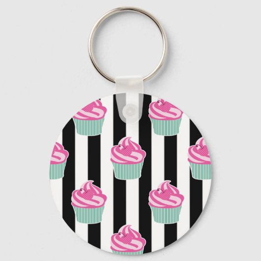 Cool Trendy Black en Wite Sleutelhanger (Voorkant)