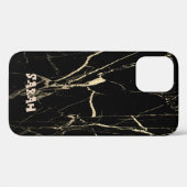 Cool Trendy Black Marble Case-Mate iPhone Case (Achterkant (horizontaal))