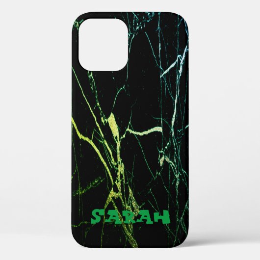 Cool Trendy Black Marble Hoesje-Mate iPhone Case (Achterkant)