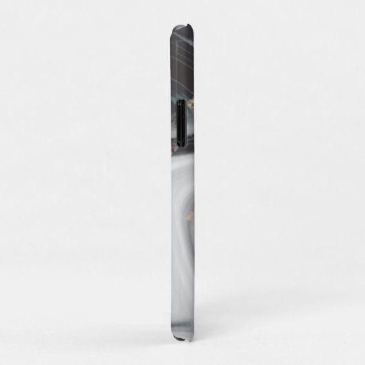 Cool Trendy Black Marble Hoesje-Mate iPhone Case (Achterkant/rechts)