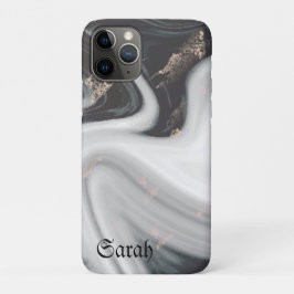Cool Trendy Black Marble Hoesje-Mate iPhone Case