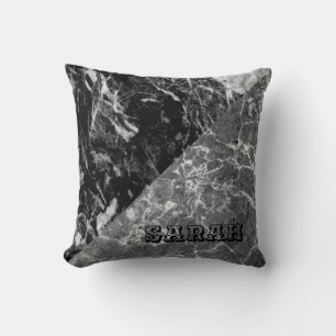 Cool Trendy Black Marble Kussen