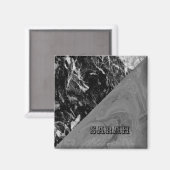 Cool Trendy Black Marble Magneet (Voorkant / Achterkant)