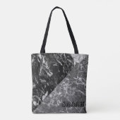 Cool Trendy Black Marble Tote Bag (Achterkant)