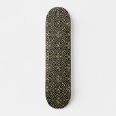 Cool Trendy Black & White Dot Art Skateboard (Voorkant)