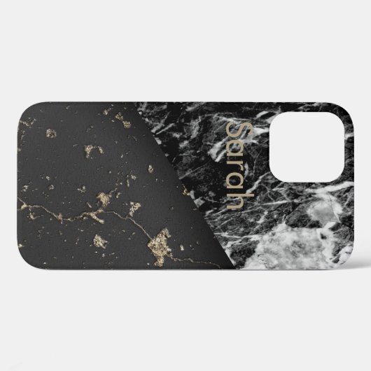 Cool Trendy Black White Marble Case-Mate iPhone Case (Achterkant (horizontaal))