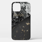 Cool Trendy Black White Marble Case-Mate iPhone Case (Achterkant)
