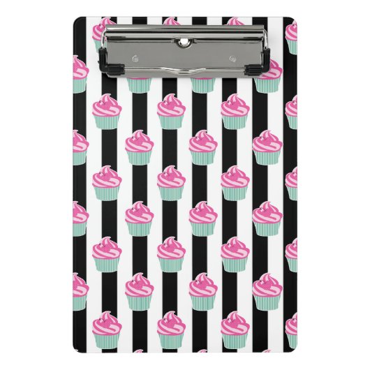 Cool Trendy Bleck en Withe, Cup Cakes Mini Klembord (Voorkant)