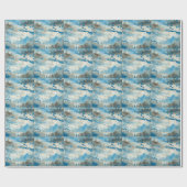 Cool Trendy Blue Cadeaupapier (Vlak)