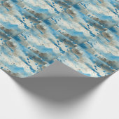 Cool Trendy Blue Cadeaupapier (Hoek)