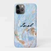 Cool Trendy Blue Marble Case-Mate iPhone Case (Achterkant)