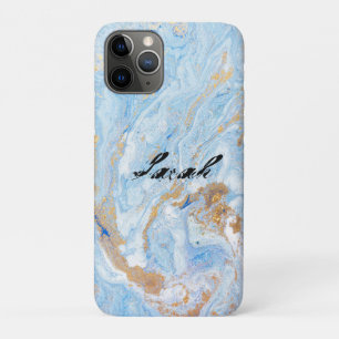 Cool Trendy Blue Marble Case-Mate iPhone Case