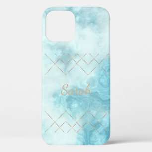 Cool Trendy Blue Marble Hoesje-Mate iPhone Case