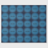 Cool Trendy Blue Stippen Wrapping Paper Cadeaupapier (Vlak)