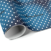 Cool Trendy Blue Stippen Wrapping Paper Cadeaupapier (Rol Hoek)