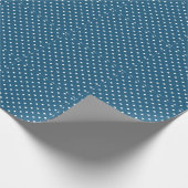 Cool Trendy Blue Stippen Wrapping Paper Cadeaupapier (Hoek)