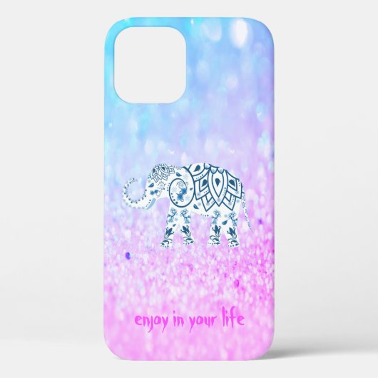 Cool Trendy Bokeh Elephant Hoesje-Mate iPhone Case (Achterkant)