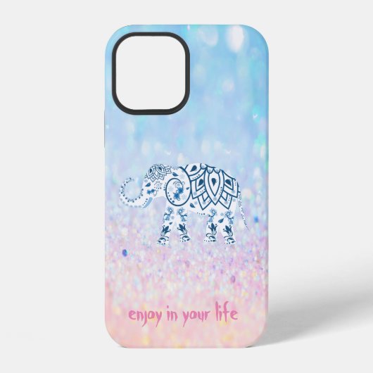 Cool Trendy Bokeh Elephant iPhone Hoesje (Achterkant)
