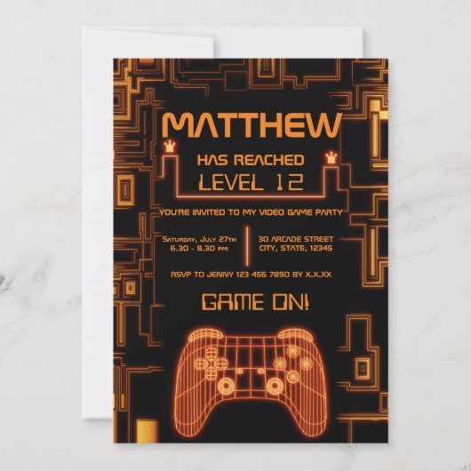 Cool Trendy Boy Console Controller Gamer Verjaarda Kaart (Voorkant)