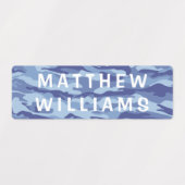 Cool Trendy Camouflage Moderne Persoonlijke Naam Labels (Design 1)