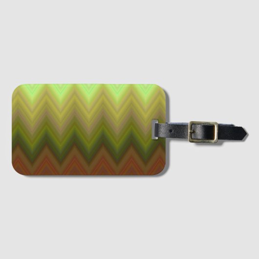 Cool Trendy Chevron Zigzag Ombre Bagagelabel (Voorkant (horizontaal))